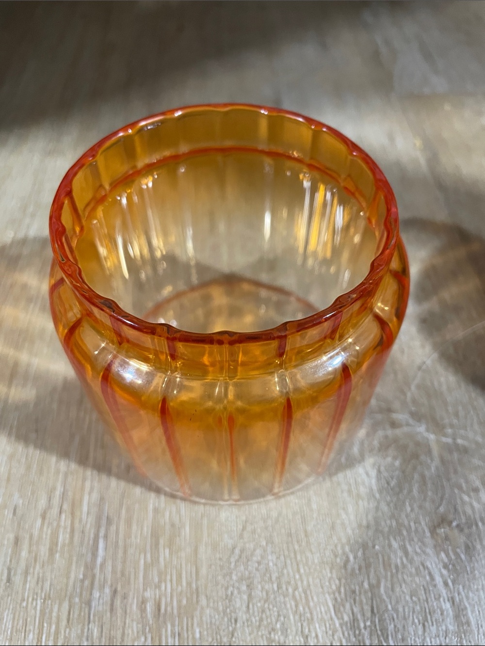 Amber Gradient Ribbed Glass - Picture 2 of 2